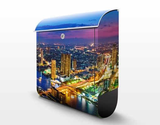 Cassetta postale Bangkok Skyline 39x46x13cm