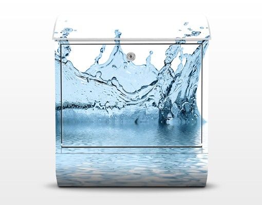 Cassetta postale Blue Water Splash No.2 39x46x13cm