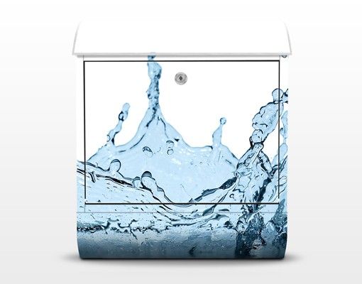 Cassetta postale Blue Water Splash 39x46x13cm
