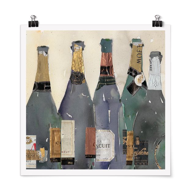Poster - Uncorked - Champagne - Quadrato 1:1