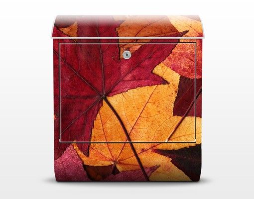 Cassetta postale Coloured Leaves 39x46x13cm