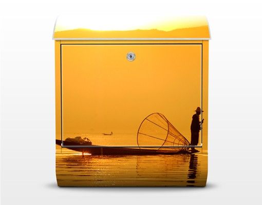 Cassetta postale Fisherman In The Sunrise 39x46x13cm