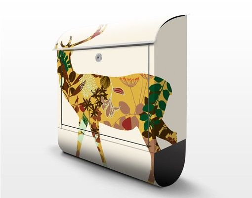 Cassetta postale Floral Deer 39x46x13cm