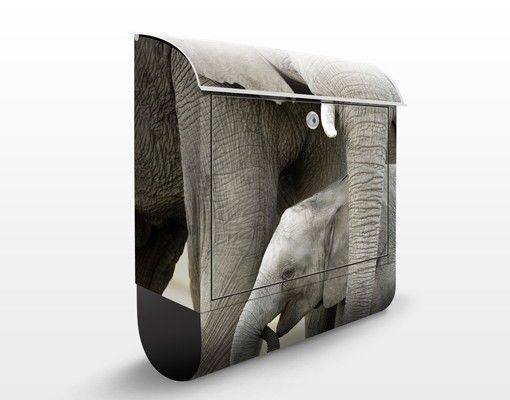 Cassetta postale Elephants in Love 39x46x13cm