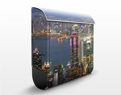 Cassetta postale HongKong Skyline 39x46x13cm