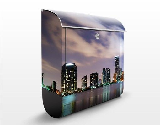 Cassetta postale Miami at Night 39x46x13cm