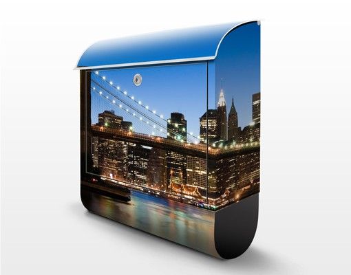 Cassetta postale Brooklyn Bridge In New York 39x46x13cm