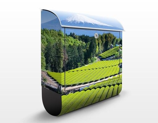 Cassetta postale Tea Fields In Front Of The Fuji 39x46x13cm
