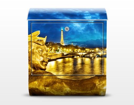 Cassetta postale Golden Paris 39x46x13cm