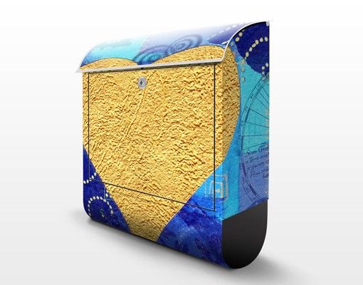 Cassetta postale Heart of Gold 39x46x13cm
