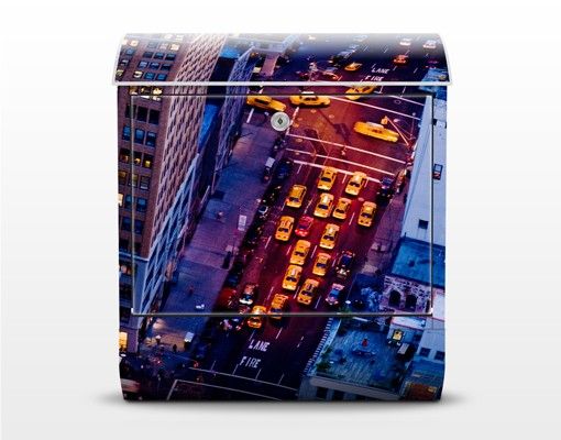 Cassetta postale Manhattan Taxi Lights 39x46x13cm