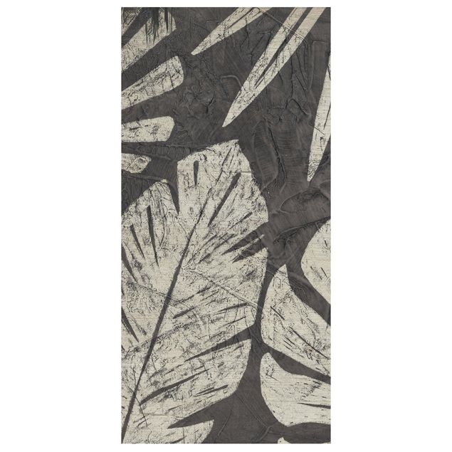 Tenda a pannello - Foglie di palma confronti di un grigio scuro - 250x120cm