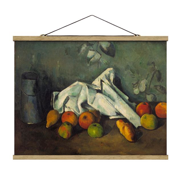 Foto su tessuto da parete con bastone - Paul Cézanne - Latte Can E Apple - Orizzontale 3:4