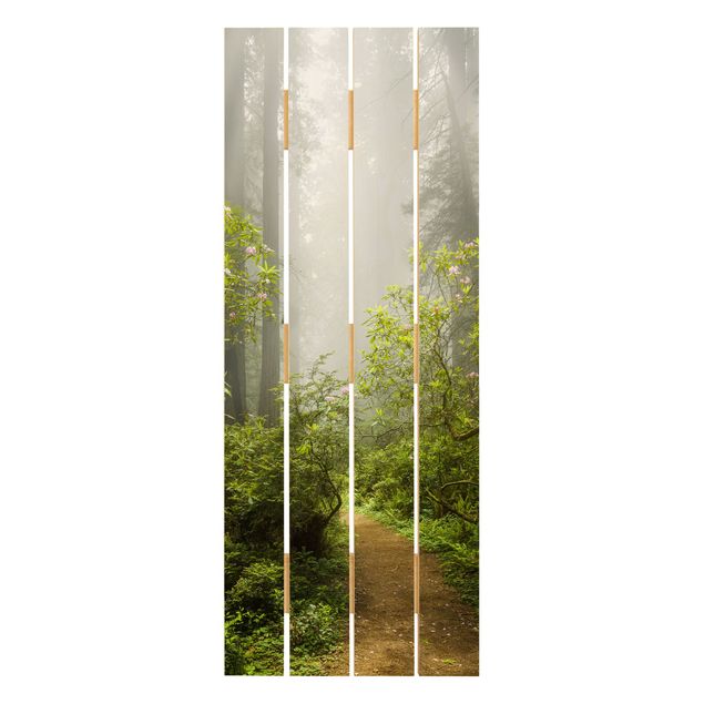 Stampa su legno - Percorso Misty Foresta - Verticale 5:2