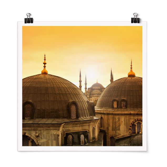 Poster - Sui tetti di Istanbul - Quadrato 1:1