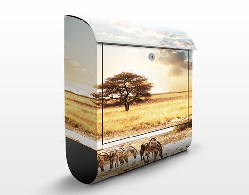 Cassetta postale The Life Of The Zebras 39x46x13cm