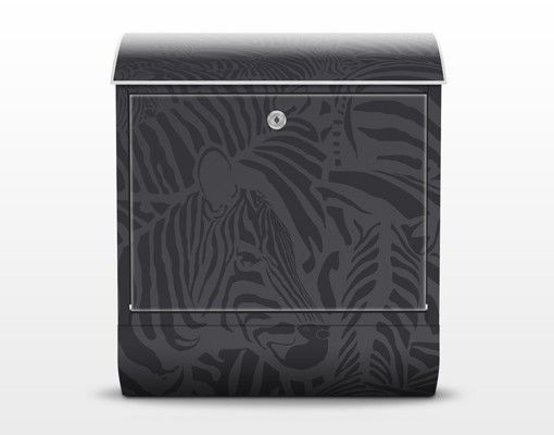 Cassetta postale no.DS3 Zebra Crossing Black 39x46x13cm