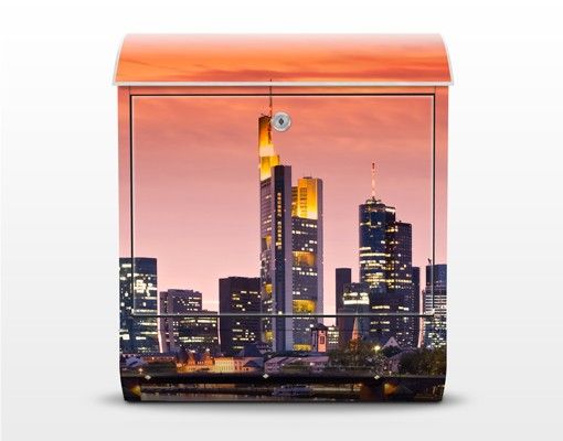 Cassetta postale Frankfurt Skyline 39x46x13cm
