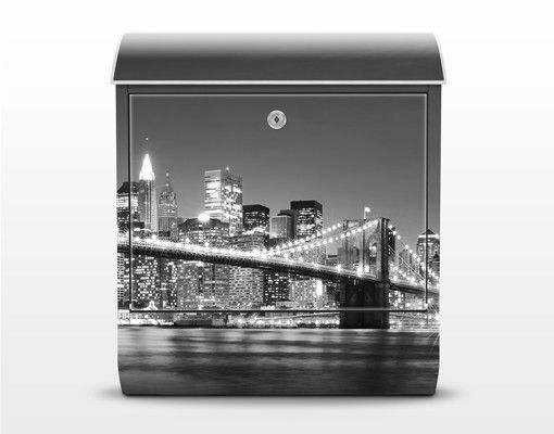 Cassetta postale Nighttime Manhattan Bridge II 39x46x13cm