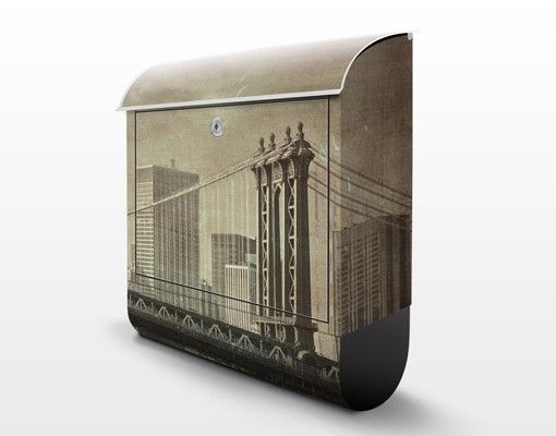 Cassetta postale Vintage New York 39x46x13cm