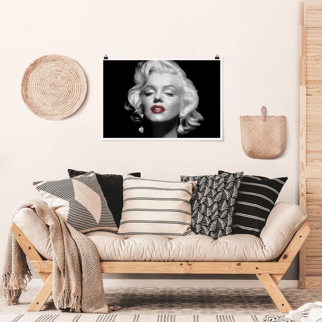 Poster - Labbra Marilyn Con Red - Orizzontale 2:3