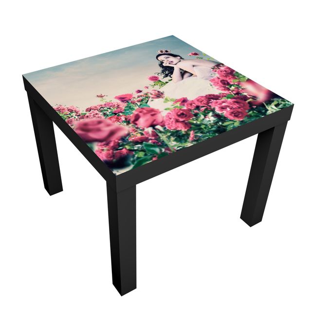 Carta adesiva per mobili IKEA - Lack Tavolino Woman in field of roses