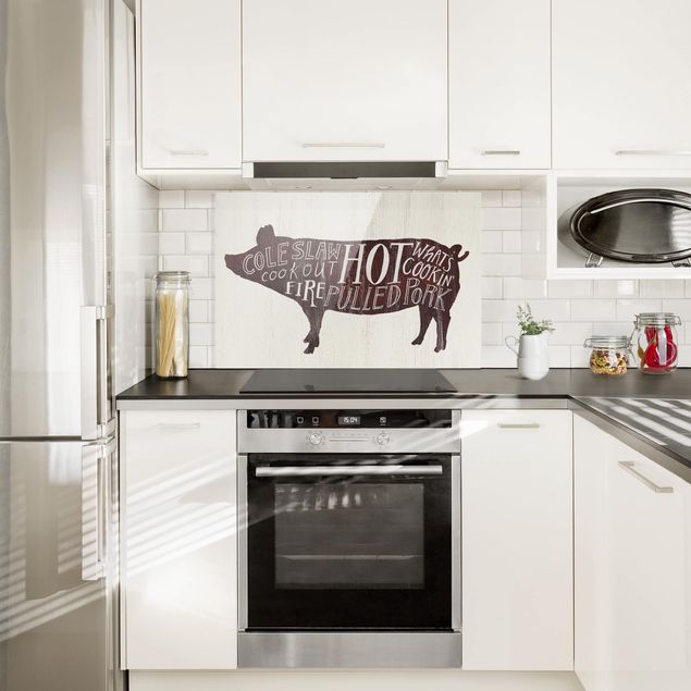 Paraschizzi in vetro - Farm BBQ - Pig