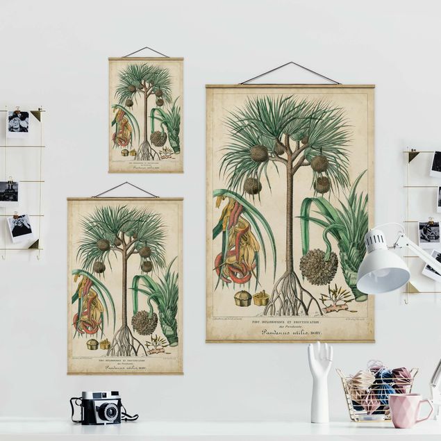 Foto su tessuto da parete con bastone - Consiglio Vintage Exotic Palms I - Verticale 3:2
