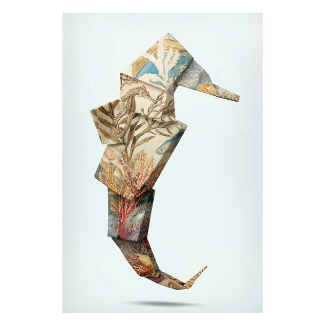 Lavagna magnetica - origami Seahorse - Formato verticale 2:3