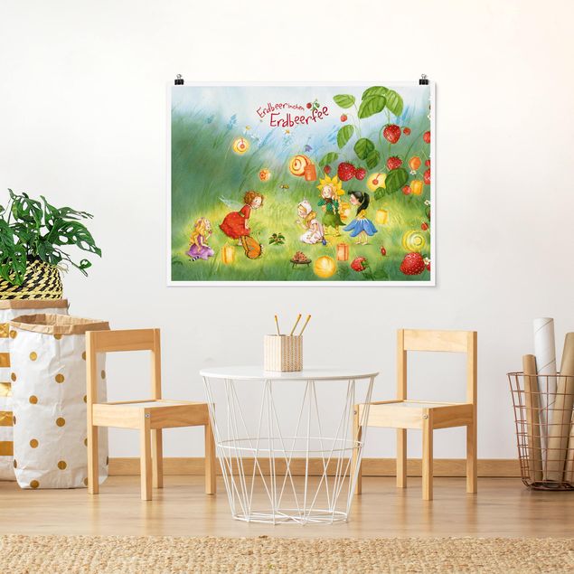 Poster acquerello The Strawberry Fairy fragola - Lanterne