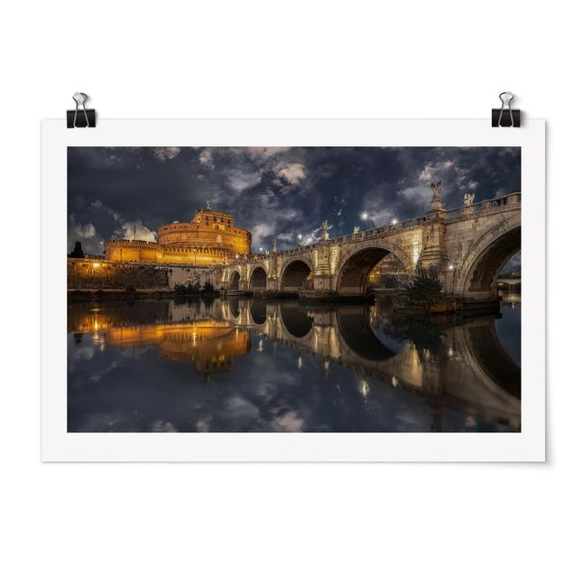Poster - Ponte Sant'Angelo a Roma - Orizzontale 2:3