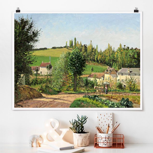 Poster - Camille Pissarro - Small Village - Orizzontale 3:4