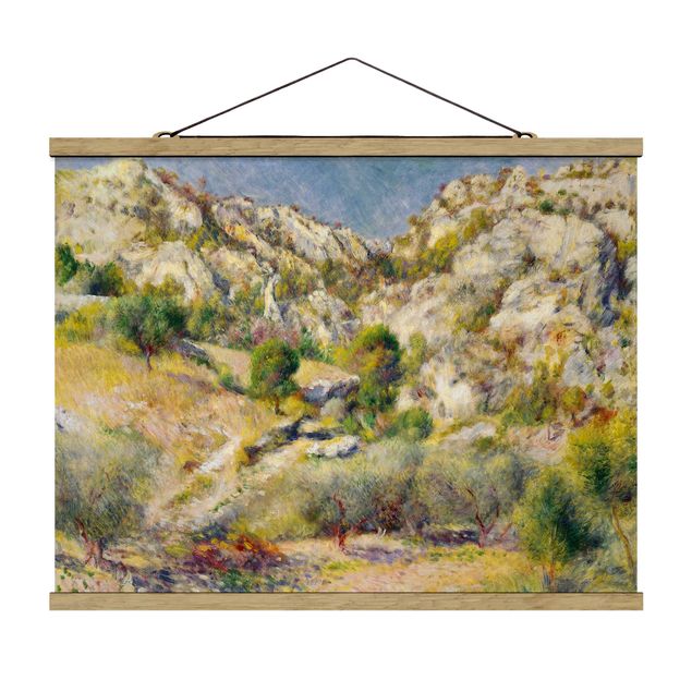 Foto su tessuto da parete con bastone - Auguste Renoir - Rock In Estaque - Orizzontale 3:4