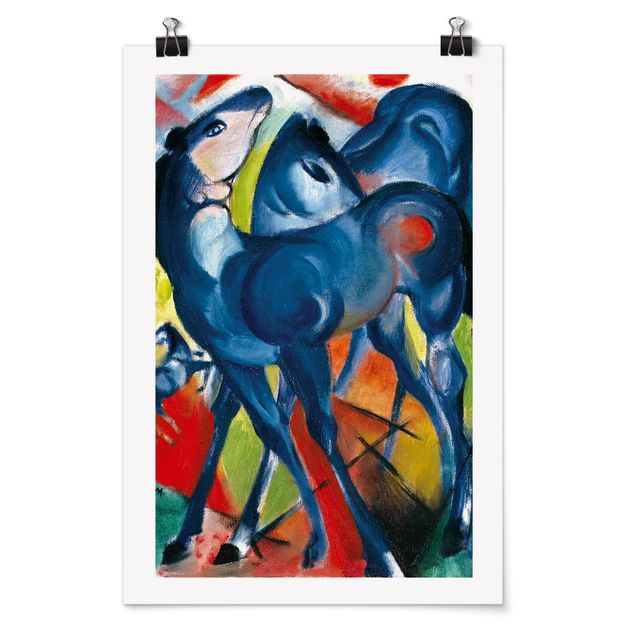 Abstrakte Kunst Franz Marc - I puledri blu