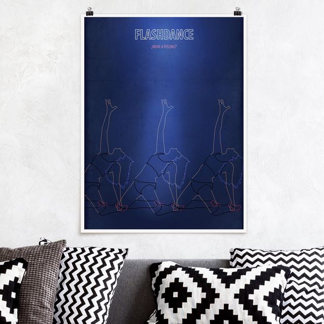 Poster illustrazioni Locandina film Flashdance