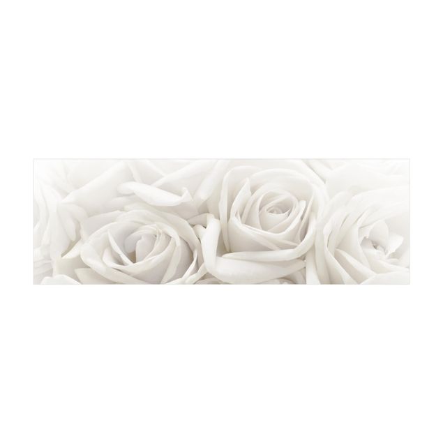 Beige tappeti moderni soggiorno Rose bianche
