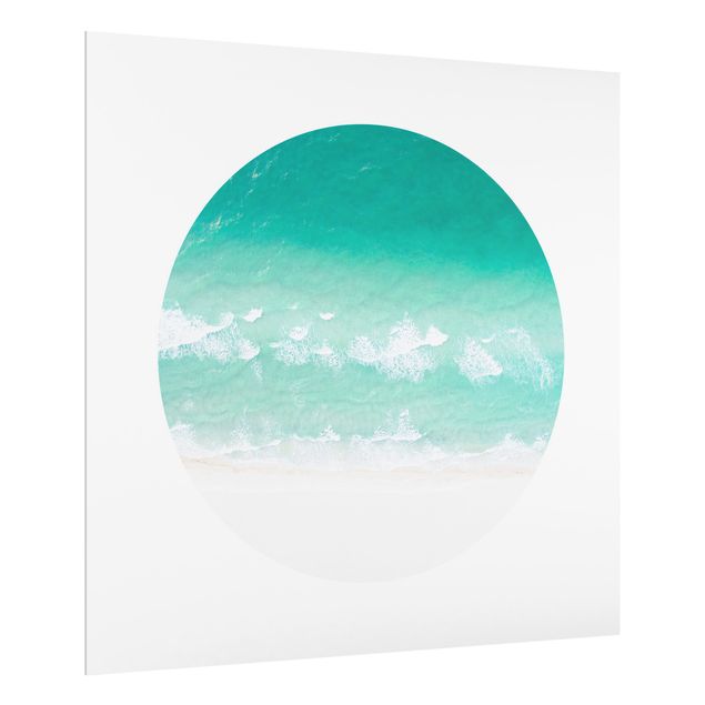 Paraschizzi in vetro - Il mare in un cerchio - Quadrato 1:1