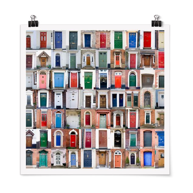 Poster - 100 Doors - Quadrato 1:1