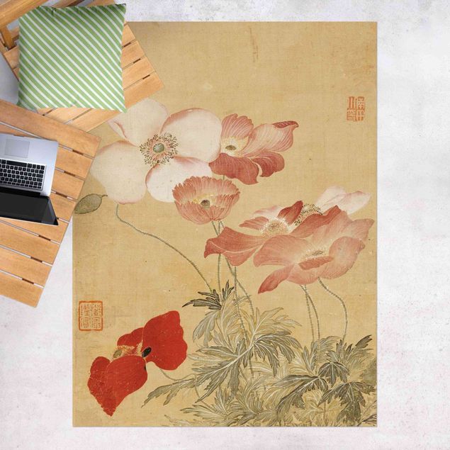 Tappeto per balcone Yun Shouping - Fiore di papavero