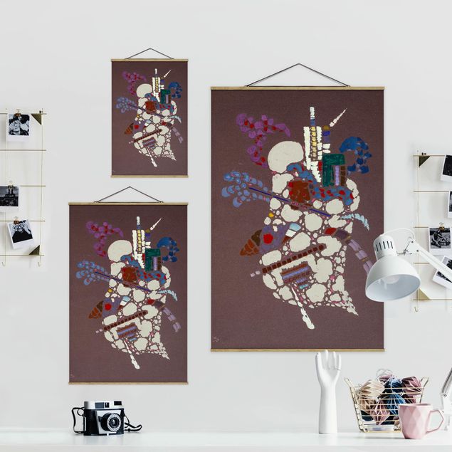 Foto su tessuto da parete con bastone - Wassily Kandinsky - taches Grises - Verticale 3:2