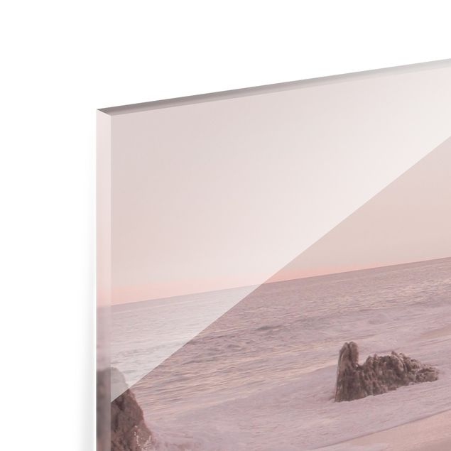 Paraschizzi in vetro - Spiaggia oro rosa - Formato orizzontale 4:3