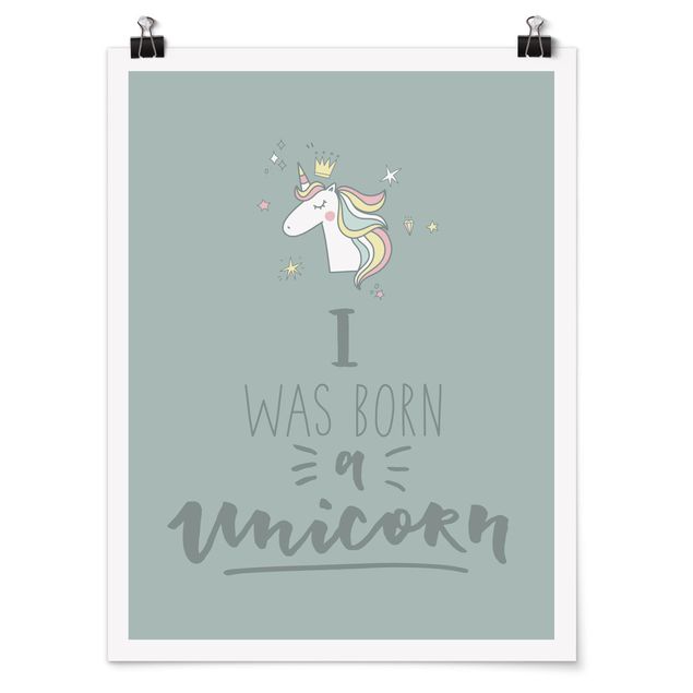 Poster - Sono nato un unicorno - Verticale 4:3