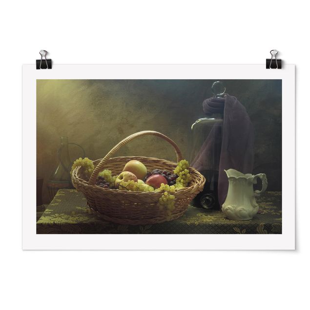 Poster - Natura morta con frutta Cestino - Orizzontale 2:3