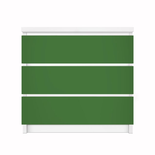 Carta adesiva per mobili IKEA - Malm Cassettiera 3xCassetti - Colour Dark Green