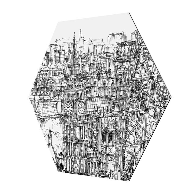 Esagono in Alluminio Dibond - Città Studi - London Eye