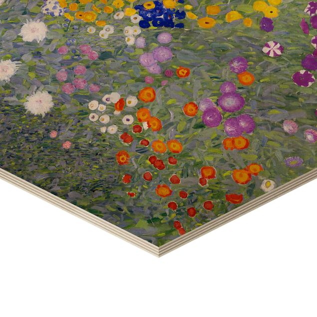 Esagono in legno - Gustav Klimt - Cottage Garden