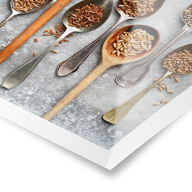 Poster - Cereal Grains Spoon - Verticale 3:2