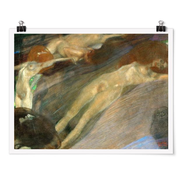 Poster - Gustav Klimt - acqua in movimento - Orizzontale 3:4