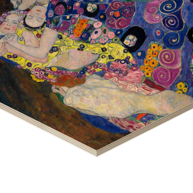 Esagono in legno - Gustav Klimt - La Vergine