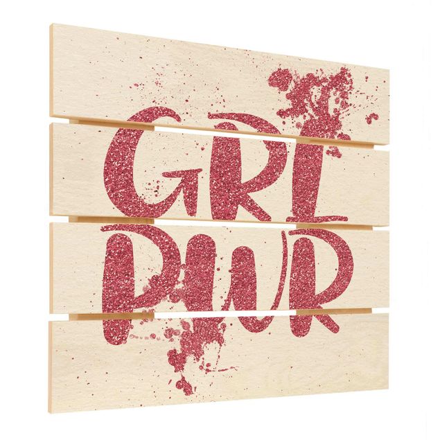 Stampa su legno - Girl Power - Quadrato 1:1